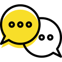 Icono de estrategia de comunicación interna